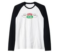 Friends TV Show Central Perk Logo Classic Années 90 Lover Sitcom Manche Raglan