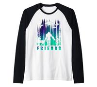 Friends Unicorn Bigfoot Alien Sasquatch UFO Abduction Manche Raglan