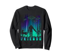 Friends Unicorn Bigfoot Alien Sasquatch UFO Abduction Sweatshirt