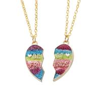 Friendship Necklace Magnetic for 2 - Heart Neck Jewelry, Everyday Wear