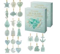 Friendship Sea Glass Advent Calendar 2025,Friendship Sea Glass 24-Day Christmas Countdown Calendar Suitable For Giving To Close Friends, Versatile Holiday Countdown for Ocean Lovers (2Pcs)