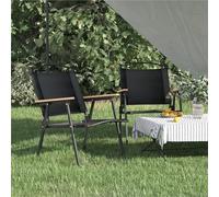 FriendshipHome Lot de 2 chaises pliantes pour extérieur en tissu Oxford vert, 78 x 21,3 cm, pour intérieur et extérieur, festival, camping (Néron, 54,1 x 55,1 x 78 cm)
