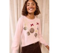 friendslikethese Des amis aiment ce pull de Noël à cils Rose FR 36 (EU 34)
