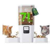 Frienhund Mangeoire automatique pour chat 2 chats avec alimentation lente : double mangeoire automatique pour chien avec visualisation des informations, distributeur de nourriture programmable pour