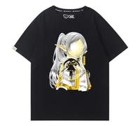Frieren Anime Beyond Journey's End T-Shirt Frieren Fern Himmel Stark Merch Blanc T-Shirts à Manches Courtes avec Motif Cadeaux Adolescents Hommes