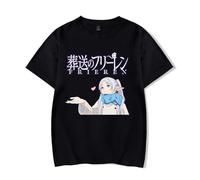 Frieren: Beyond Journey's End Merch T-Shirts à Manches Courtes Garçon Fille Anime Col Rond Tees Tops