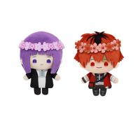 Frieren Coussin en peluche avec pendentif Himmel/Fougère/Stark - Mini oreiller câlin doux - Accessoires pour cartable - 10 cm