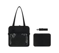 Frieren/Fern Ita Sac à bandoulière avec fenêtre transparente pour femme et fille Poche poitrine, Type 1, 30*29cm