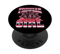 Friesian Girl Horse Girl Equitation Équitation Années 90 PopSockets PopGrip Adhésif