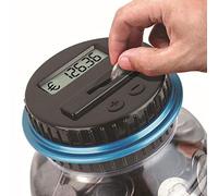 Frifer Tirelire Economiser Argent Banque Pièce de Monnaie Compteur Numérique Automatique, Grande Capacité