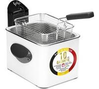 Friteuse Frifri F1905B-DUO - 3200W double filtration blanche de 3,5L pour 1 Kg de frites avec cuve en acier inoxydable