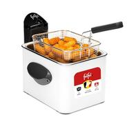 frifri Friteuse Expert 4,5L 3200W - Design Rectangulaire, Couvercle, Technologie Zone Froide, Tête Chauffe Brevetée - Nettoyage Facile - Blanc Métal