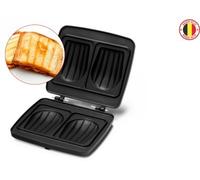 Frifri Plaques Croque‑Monsieur Nouvelle Génération – Fonte antiadhésive, lave‑vaisselle – Noir