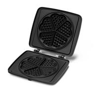 frifri - Plaques pour Gaufres en Forme de Cœur - Fonte Antiadhésive - Répartition Homogène de la Chaleur - Résultats Gourmands - Nouvelle Génération - Nettoyage Lave-Vaisselle - Noir