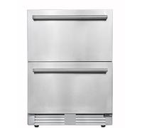 Réfrigérateur table-top inox RE2T136A - 136 L, double porte, extérieur/intérieur, 0-10 °C, IPX4, classe climatique 5