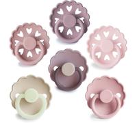 FRIGG 6-Pack Pacifiers Round Silicone Size 1 tétine Blooming Love 6 pcs