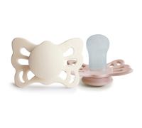 FRIGG Butterfly Size 1:0-6 months tétine Cream/Blush 2 pcs