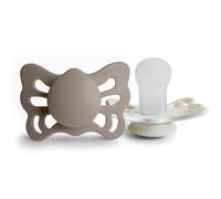 FRIGG Butterfly Size 1:0-6 months tétine Portobello/Cream 2 pcs
