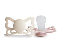 FRIGG Butterfly Size 2:6-18 months tétine Cream/Blush 2 pcs