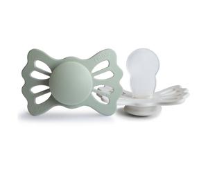 FRIGG Lucky Size 2:6-18 months tétine Sage/Silver Gray 2 pcs