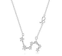 Friggem Collier en Argent Sterling Leo Collier Constellation Pendentif, 12 Horoscope Signe Juillet-août Cadeaux d'anniversaire pour Les Femmes, Astrologie Zodiaque étoiles Bijoux chaîne Collier 18 "