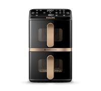 FRIGGITRICE AD ARIA DUALSTACKED 1OL CON FUNZIONE VERTICALE | 2 paniers, 45 % d'espace en moins, technologie RapidAir, écran tactile, 13 fonctions de cuisson, application HomeID (NA462/70