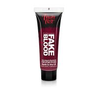 Fright Fest Fake Blood Gel 12 ml SFX Maquillage parfait avec le sang du visage, le latex liquide, la peinture du visage noire, la cire des cicatrices et la gomme à l’alcool