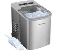 Frigidaire 26 LBS Per Day Portable Compact Ice Maker Stainless Steel Medium Size Ice Maker
