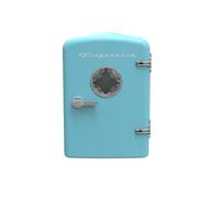 Frigidaire EFMIS171 Mini réfrigérateur personnel portable rétro - Idéal pour la maison, le bureau ou le dortoir - Comprend une poignée de transport, un chargeur mural/allume-cigare AC/DC (bleu ciel)