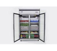Frigo Professionnel Vitré Tropicalisé 2 Portes 1300 Litres Atosa NC G
