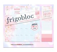 Frigobloc Mensuel 2026 Tendance déco Rose (de janv. 2025 à déc. 2026)