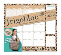 Frigobloc Mensuel avec sac léopard 2027 - Calendrier / mois (de janv. à déc. 2027)