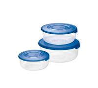 Frigobox Lot de 3 boîtes de rangement pour aliments ronds avec couvercle océan