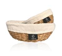 FRIHET Lot de 2 corbeilles à pain tressées en jonc de mer