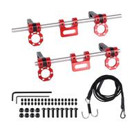 FriHobby Support de pare-chocs avant et arrière en aluminium avec manilles de remorquage pour pare-chocs Traxxas TRX4 TRX6 Axial SCX10 II III Gen8 1/10 RC Crawler Bumper