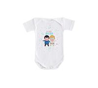 Frikids Body Manches Courtes Happy Together Bleu 24 m