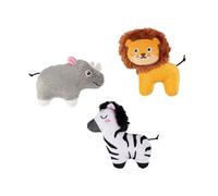 Fringe Studio Plush Dog Toy, 3 Pieces Set, Meet ME at The Zoo, Pet Shop Collection (662175)