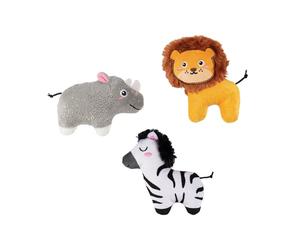 Fringe Studio Plush Dog Toy, 3 Pieces Set, Meet ME AT The Zoo, Pet Shop Collection (662175)