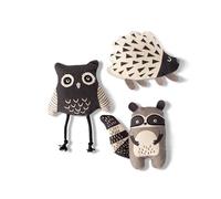 Fringe Studio Wild Ones 521017 Lot de 3 mini jouets en toile pour chien