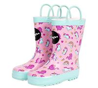 fringoo - Bottes de pluie pour enfants - Caoutchouc - Accents vert fluo - Bottes de pluie pour enfants