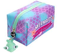 fringoo® Grande Trousse à Crayons Carré pour Les Enfants Papeterie Pochette avec Pince à Paupières Zip Puller Mermaids Don't Do Homework