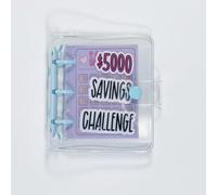 Frinnovan, Lot de 5 000 défi d'économie d'argent avec 25 mini carnets de défi d'épargne avec enveloppes pour planificateur de trésorerie, rose et bleu