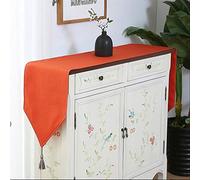 FRINZA Élégant et Luxueux Runners de Table Draps Runners Weave Home Home Accueil Cuisine Décoratif Cadeau Tassel Lit Tassel Coureur avec Glands, 5 Couleurs Cadeaux de Vacances(Oranje,30 * 220cm)