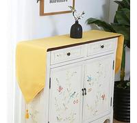 FRINZA Élégant et Luxueux Runners de Table Draps Runners Weave Home Home Accueil Cuisine Décoratif Cadeau Tassel Lit Tassel Coureur avec Glands, 5 Couleurs Cadeaux de Vacances(Giallo,30 * 120cm)