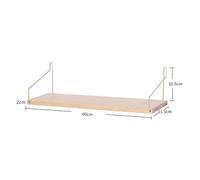 FRINZA Étagères flottantes Flottant étagère en Bois Présentoir Rangement Organisateur Tenture étagères Décoration Murale Longueur 60 cm Couleur du Bois