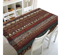 FRINZA Nappe De Table à Manger Rectangulaire Nappe rectangulaire Africaine aborigène, Danse tribale Indienne Primitive, décoration de Maison, Cuisine, Restaurant(5,140x240cm 55x94inch)