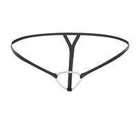 FRINZA sous-Vêtements en Coton Respirant pour Hommes Hommes G String String Sexy sous-Vêtements Lingerie Érotique Cockring G-String Bikini T-Back Slip(Nero,Waist 36CM)