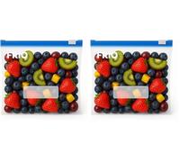 FRIO - 15 Sac Congélation avec Curseur 3L (26,5x26,5 cm), Avec Fond à Soufflet, Réutilisables et Hermétiques avec Curseur, Sachets Plastiques Transparents pour Congélateur et Conservation des Aliments