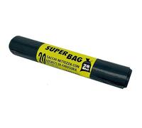 FRIO, 20 sacs poubelle noirs 28 litres, tri sélectif, sacs en plastique PE recyclé avec liaisons. Sacs poubelle 48 x 58 cm de Qualité Premium, Extra Résistants