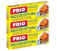 FRIO - 24 Sachets de Cuisson en Pochette 25x38 cm (Lot de 3 x 8 Pièces) | Cuisson Saine Sans Matière Grasse | Four, Micro-ondes, Bain-marie, Vapeur | Cuisine Pratique et Légère
